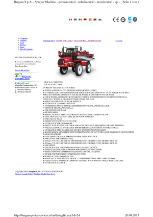 Self-propelled field sprayers Bargam Mac 3000 LC