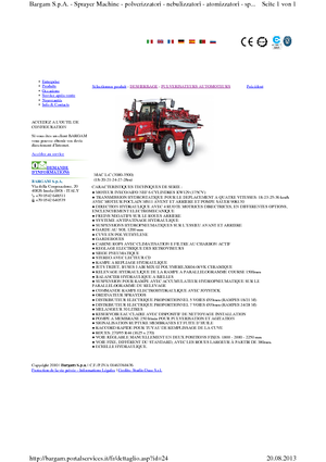 Self-propelled field sprayers Bargam Mac 3000 LC