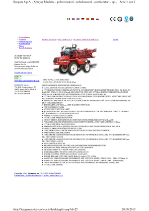 Self-propelled field sprayers Bargam Mac 5000 S