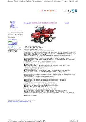 Self-propelled field sprayers Bargam Mac 5000 S