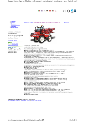 Self-propelled field sprayers Bargam Mac 5000 S