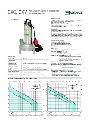 Sewage Pumps Calpeda GXV 40-9