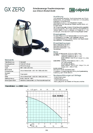 Sewage Pumps Calpeda GXRM Zero