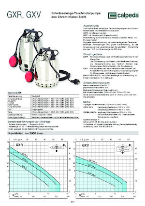 Sewage Pumps Calpeda GXR 12-18