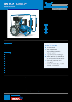 Sewage Pumps Heide-Pumpen MPH 80-1E