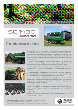Parçalama makineleri Neuson-Ecotec SD 1430