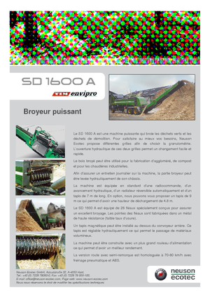Parçalama makineleri Neuson-Ecotec SD 1600 A