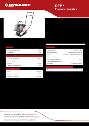 Single Direction Vibratory Plate Compactors Dynapac DFP7