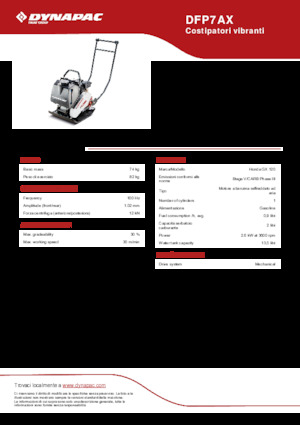 Single Direction Vibratory Plate Compactors Dynapac DFP7AX