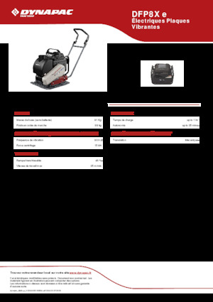 Single Direction Vibratory Plate Compactors Dynapac DFP8X e