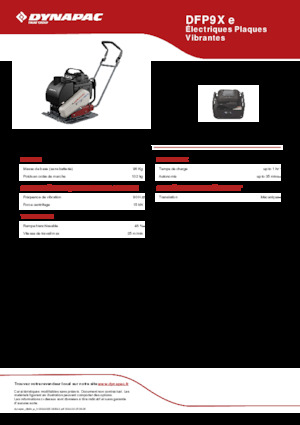 Single Direction Vibratory Plate Compactors Dynapac DFP9X e