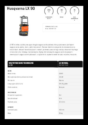 Single Direction Vibratory Plate Compactors Husqvarna LX 90