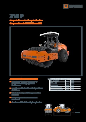 Tek silindirli makaralar Hamm 318 P