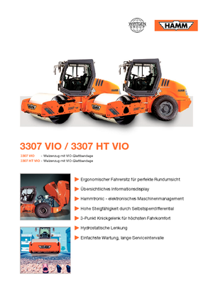 Tek silindirli makaralar Hamm 3307 HT-VIO