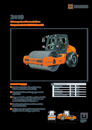 Tek silindirli makaralar Hamm 3410