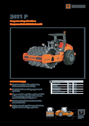 Tek silindirli makaralar Hamm 3411 P