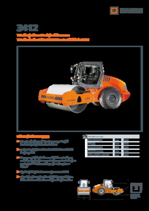 Tek silindirli makaralar Hamm 3412