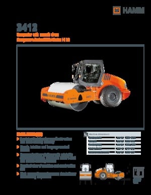 Tek silindirli makaralar Hamm 3412