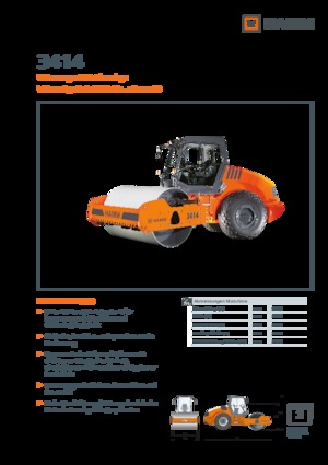 Tek silindirli makaralar Hamm 3414