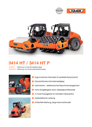 Single-drum Rollers Hamm 3414 HT-V