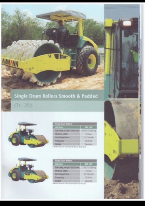 Tek silindirli makaralar Ammann AC 70