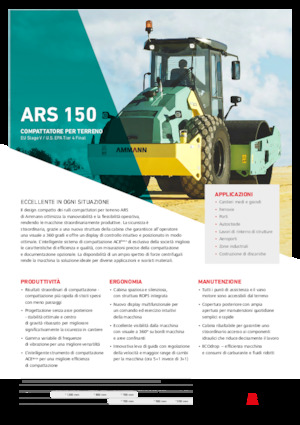 Tek silindirli makaralar Ammann ARS 150 PD