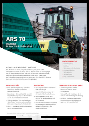 Single-drum Rollers Ammann ARS 70 PD