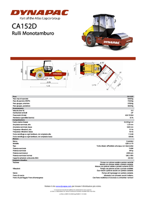 Tek silindirli makaralar Dynapac CA 152 D