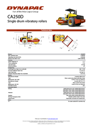 Single-drum Rollers Dynapac CA 250 D
