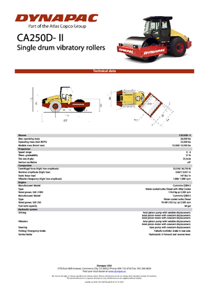 Single-drum Rollers Dynapac CA 250 D-II