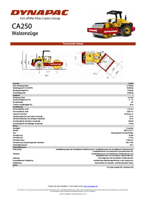 Single-drum Rollers Dynapac CA 250