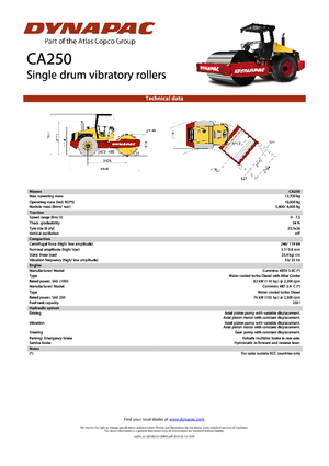 Single-drum Rollers Dynapac CA 250