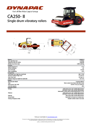 Single-drum Rollers Dynapac CA 250-II