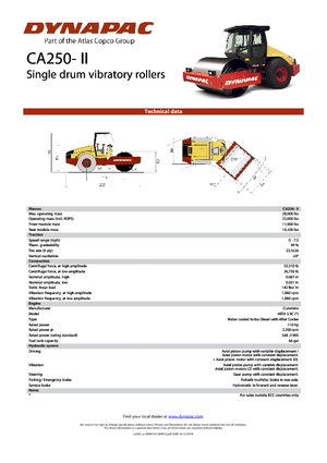 Single-drum Rollers Dynapac CA 250-II