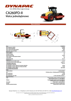 Single-drum Rollers Dynapac CA 260 PD-II