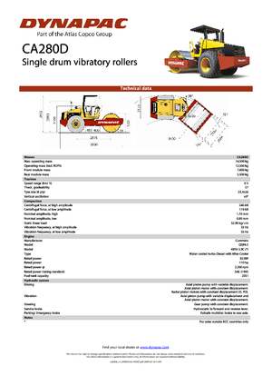 Single-drum Rollers Dynapac CA 280 D