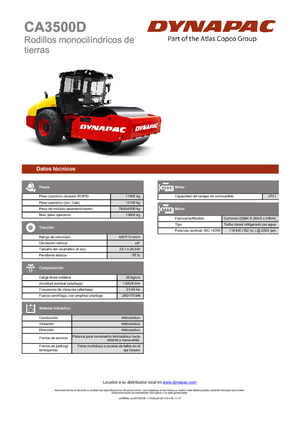 Single-drum Rollers Dynapac CA 3500 D