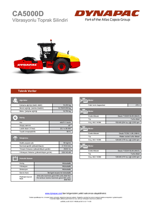 Tek silindirli makaralar Dynapac CA 5000 D
