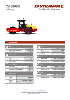 Single-drum Rollers Dynapac CA 5000 D
