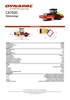 Single-drum Rollers Dynapac CA 702 D