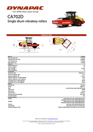 Single-drum Rollers Dynapac CA 702 D