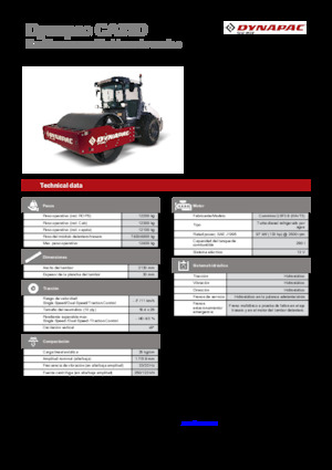 Tek silindirli makaralar Dynapac CA35D Rhino