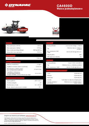 Single-drum Rollers Dynapac CA4600D