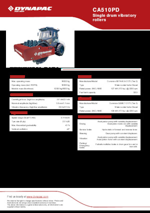 Single-drum Rollers Dynapac CA510PD
