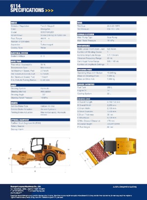 Tek silindirli makaralar Liugong 6114 