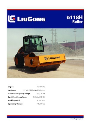 Single-drum Rollers Liugong 6118H