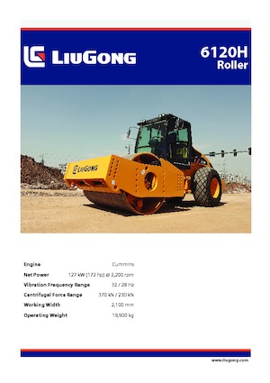 Single-drum Rollers Liugong 6120H