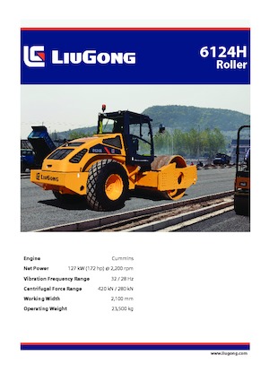 Single-drum Rollers Liugong 6124H 