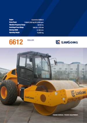 Single-drum Rollers Liugong 6612 