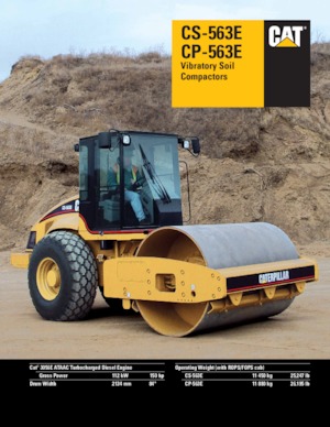 Tek silindirli makaralar Caterpillar CP-563E